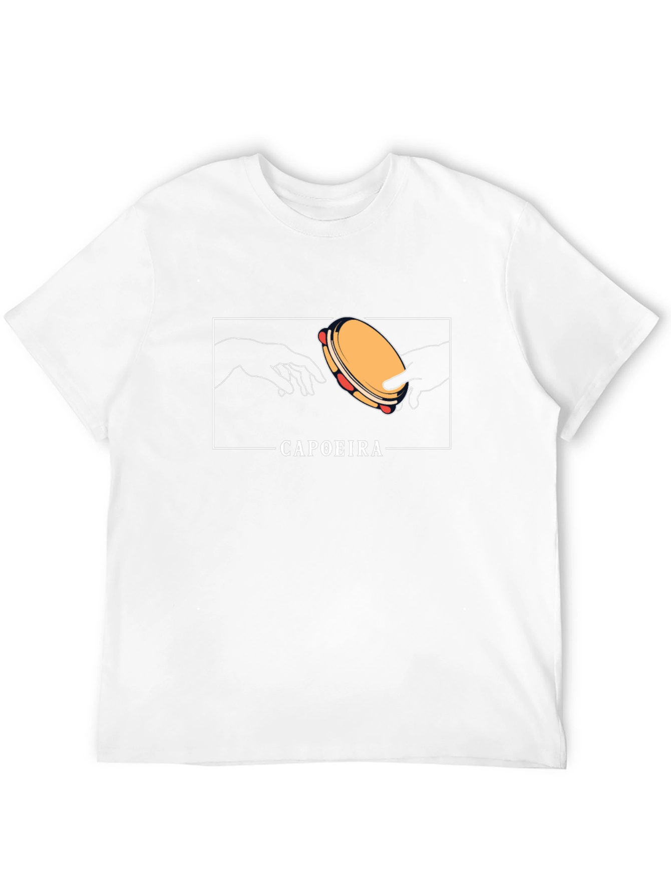 Capoeira Tambourine T-Shirt - Black Graphic Tee