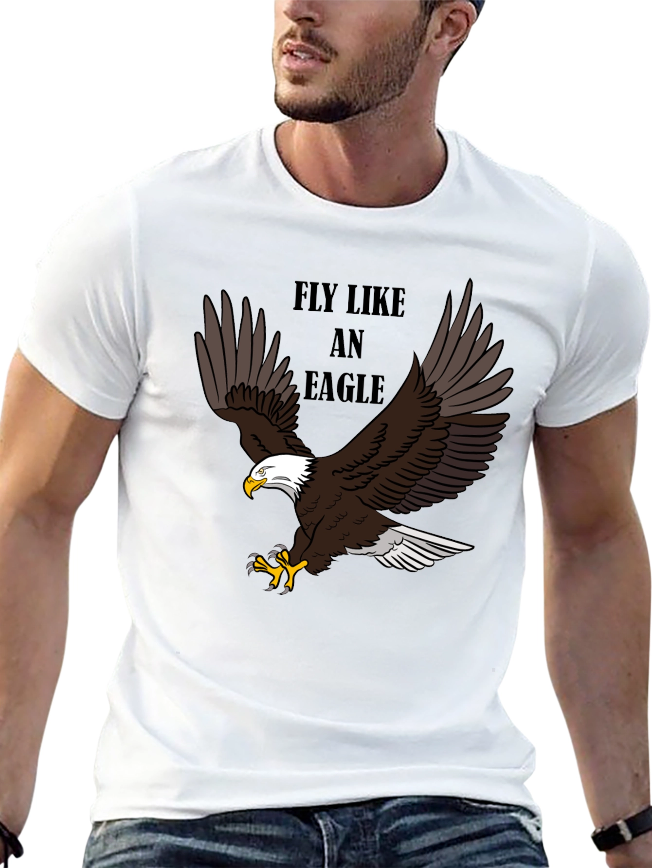 Fly Like An Eagle Graphic Tee - Black