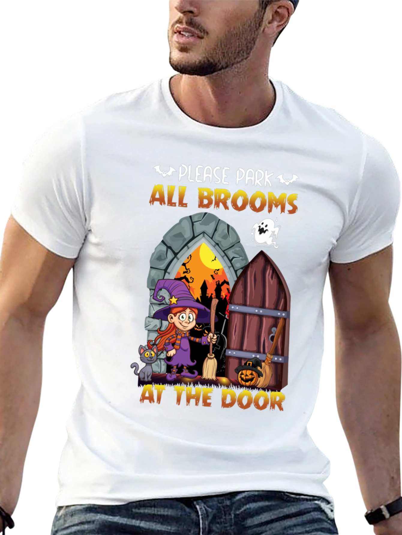 Halloween Witch Broom T-Shirt