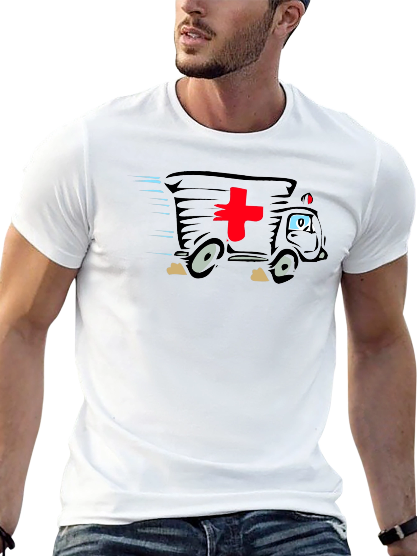 Funny Cartoon Ambulance T-Shirt - Medical Humor Tee