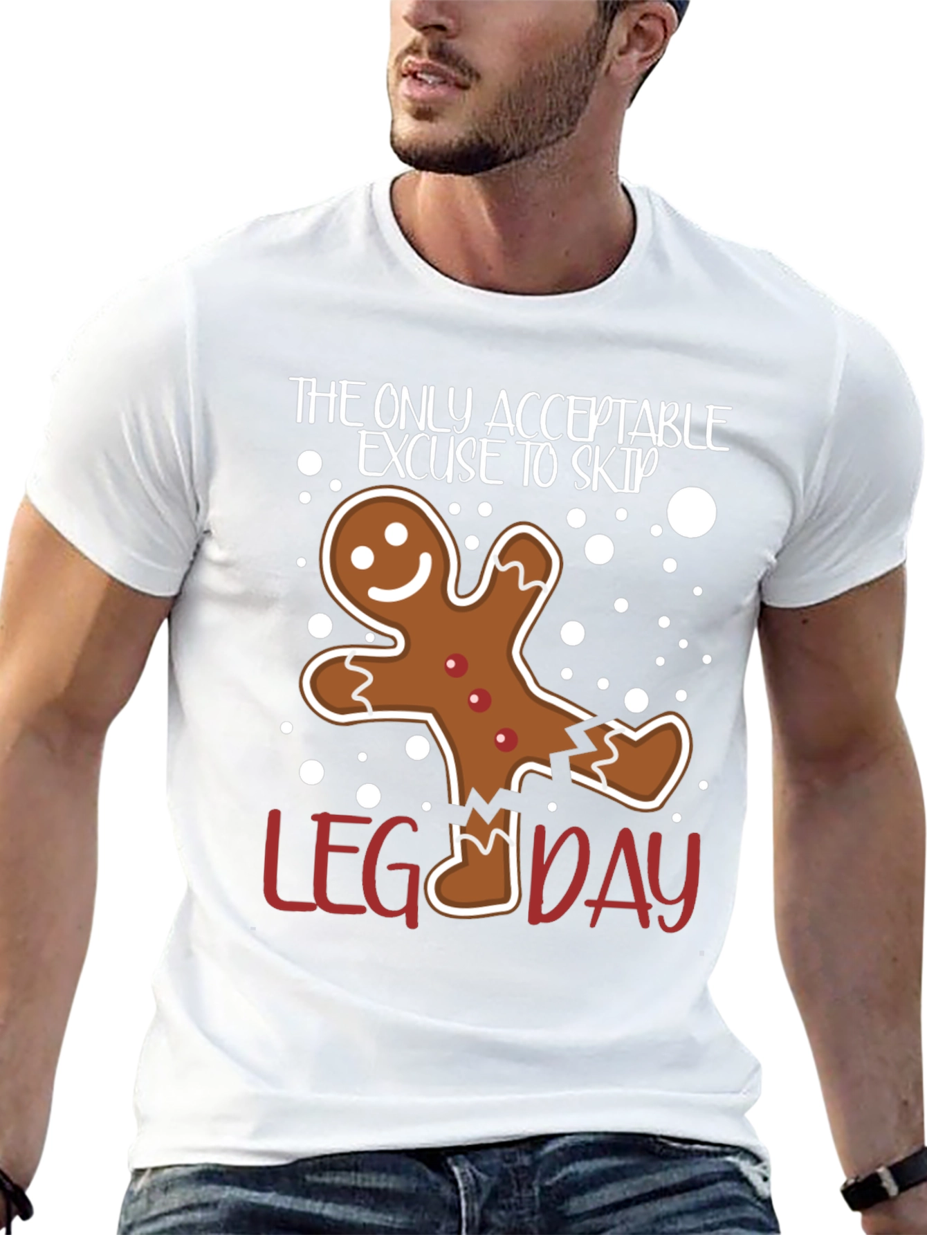 Funny Gingerbread Leg Day T-Shirt