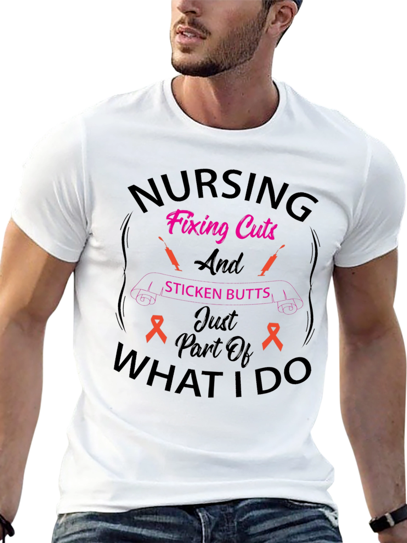 Nursing Fixing Cuts Graphic T-Shirt