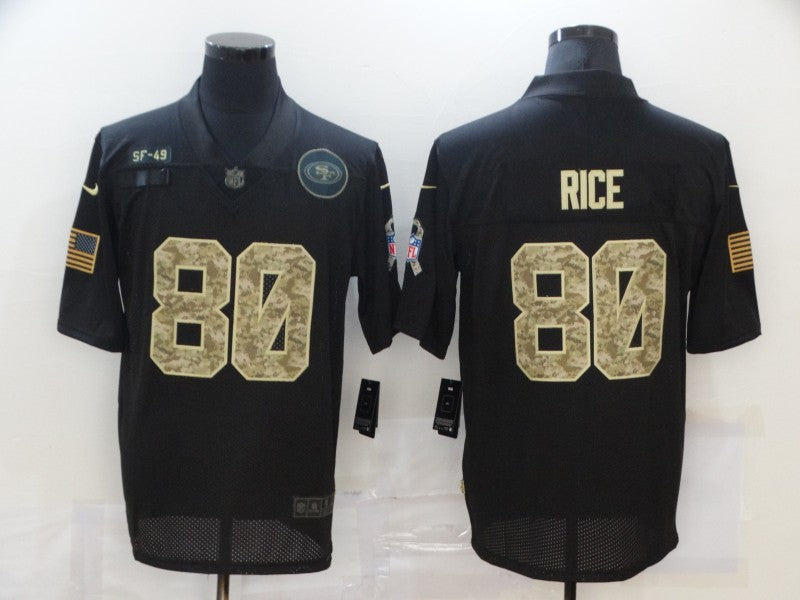 Men's San Francisco 49ers #80 Jerry Rice Black Player Game Jerseys