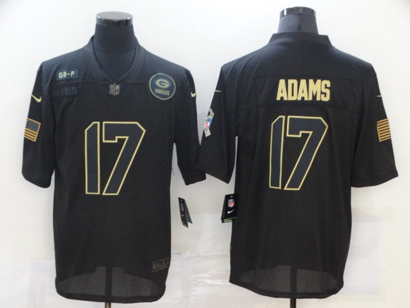 Men's Green Bay Packers Davante Adams #17 Black Game Player Jerseys