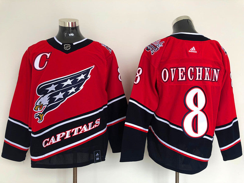 Men's Washington Capitals Alexander Ovechkin #8 Red Home Breakaway Jerseys