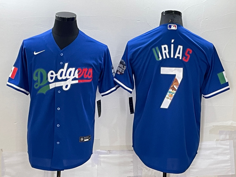 Men's Los Angeles Dodgers Julio Urias #7 Blue Fashion Player Jerseys