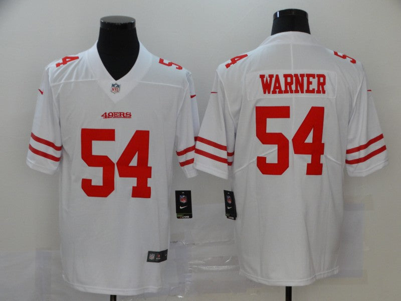 Men's San Francisco 49ers Fred Warner #54 White Game Jerseys