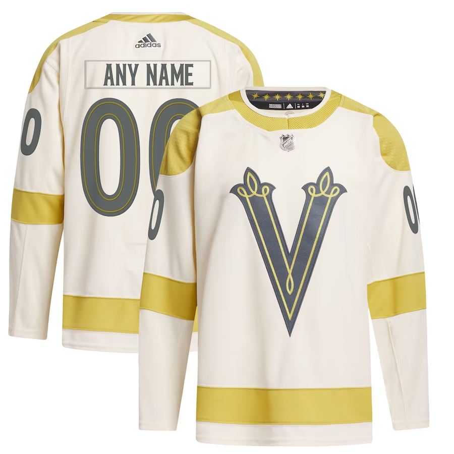 Men's Vegas Golden Knights Cream 2024 NHL Winter Classic Primegreen Authentic Custom Jerseys