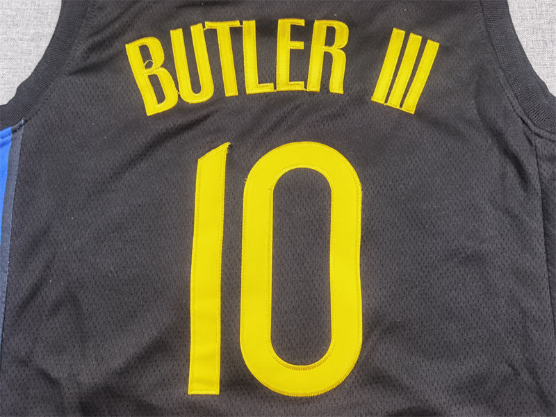 Men's Golden State Warriors Jimmy Butler #10 Black Swingman Jerseys - Statement Edition