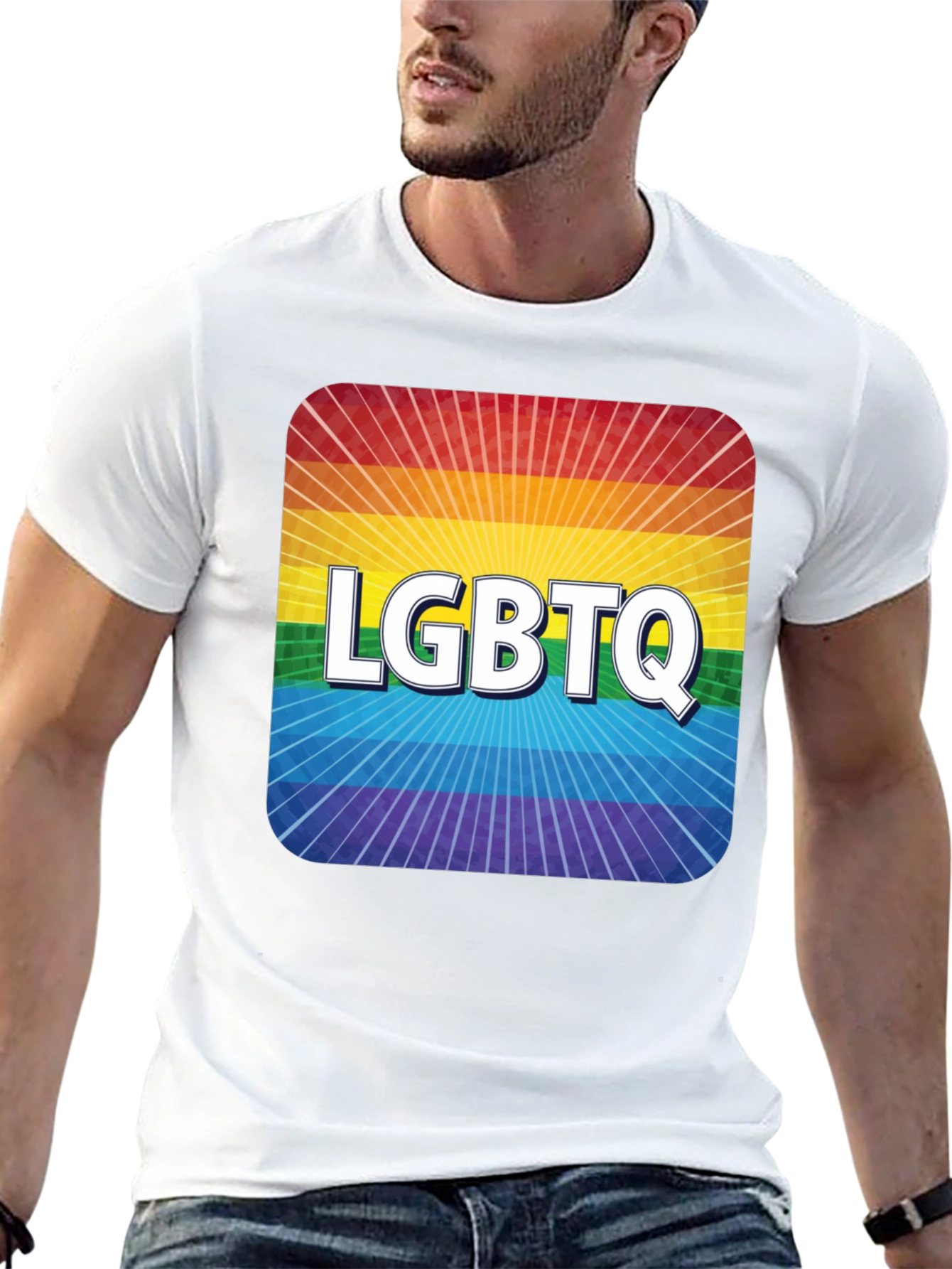 LGBTQ Pride Rainbow Graphic T-Shirt