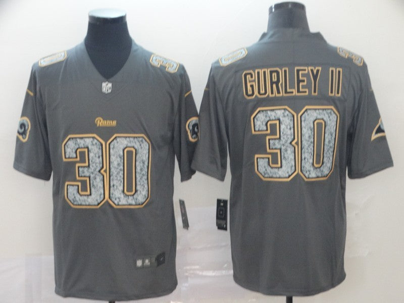 Men's Los Angeles Rams Todd Gurley II #30 Gray Game Jerseys