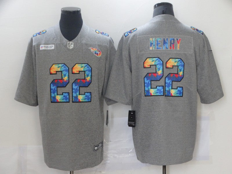 Men's Tennessee Titans Derrick Henry #22 Gray Game Jerseys