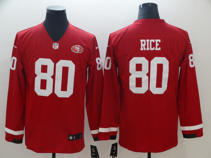 Men's San Francisco 49ers Jerry Rice #80 Red Alternate Game Jerseys