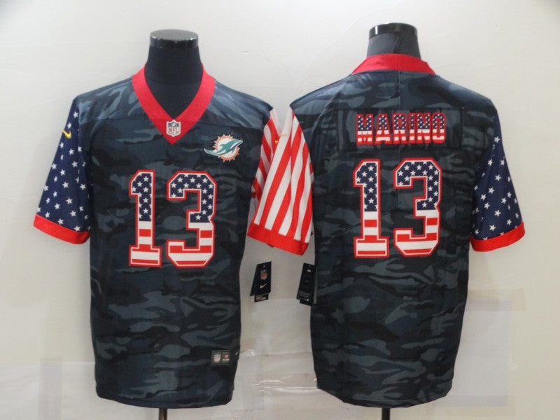 Men's Miami Dolphins Dan Marino #13 Gray Camouflage Game Player Jerseys