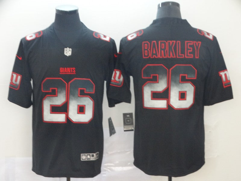 Men's New York Giants #26 Saquon Barkley Black Authentic Game Jerseys