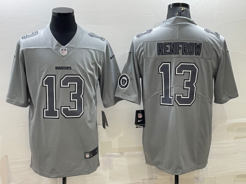 Men's Las Vegas Raiders Hunter Renfrow #13 Gray Atmosphere Fashion Game Jerseys