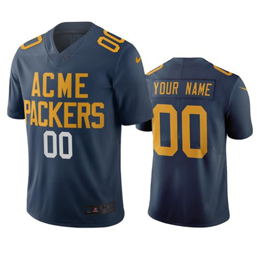 Custom1 Green Bay Packers Navy Vapor Limited City Edition Jerseys Stitched American Football Jerseys