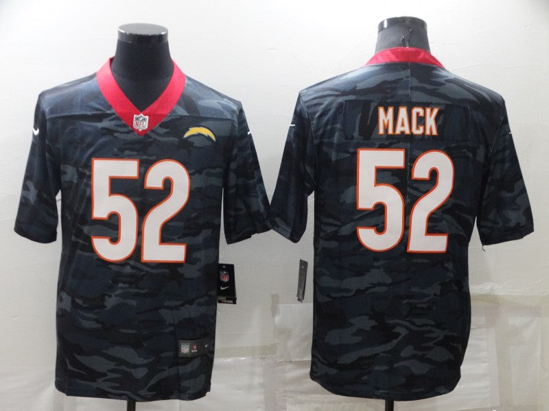 Men's Los Angeles Chargers Khalil Mack #52 Grey Camouflage Game Jerseys