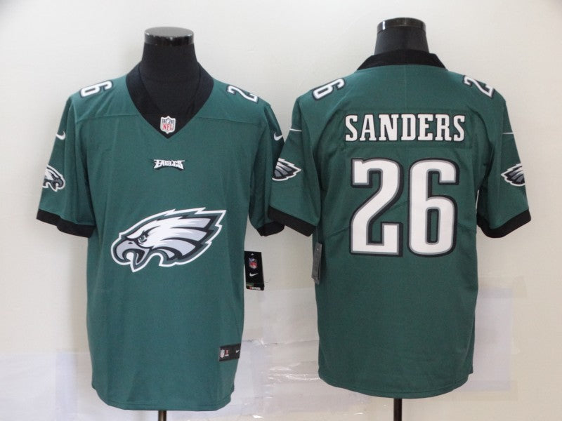 Men's Philadelphia Eagles Miles Sanders #26 Midnight Green Game Player Jerseys