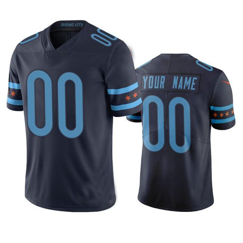 Custom1 Chicago Bears Navy Vapor Limited City Edition Jerseys Stitched Jerseys Football Jerseys