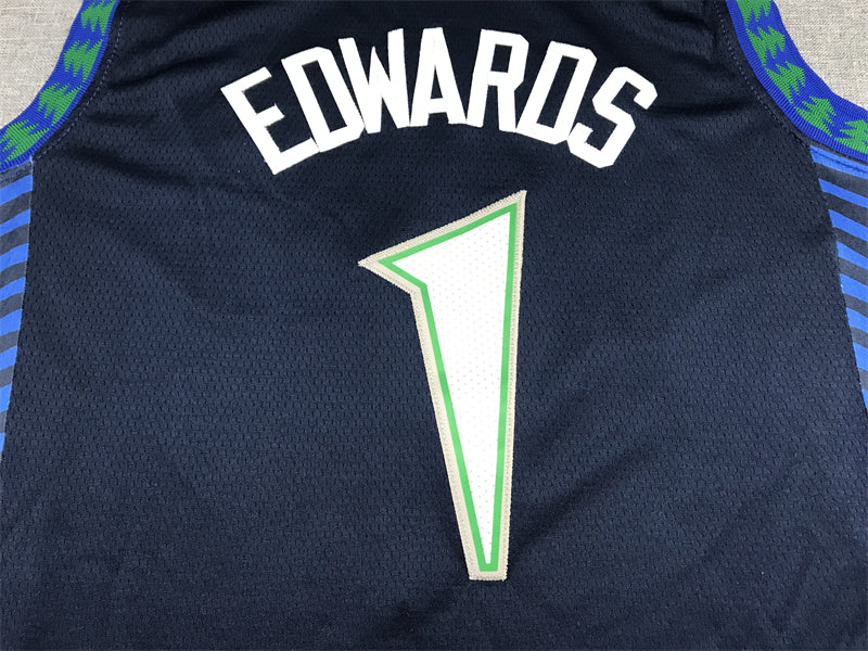 Men's Minnesota Timberwolves Anthony Edwards Blue/Navy Swingman Jerseys