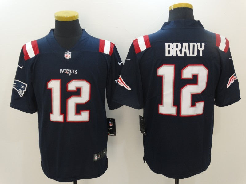 Men's New England Patriots Tom Brady #12 Navy Game Jerseys