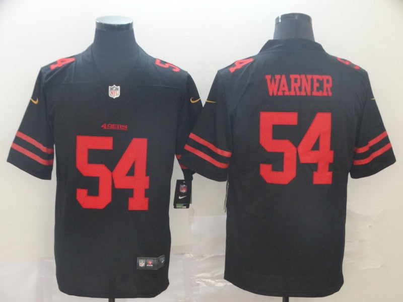 Men's San Francisco 49ers Fred Warner #54 Black Game Jerseys