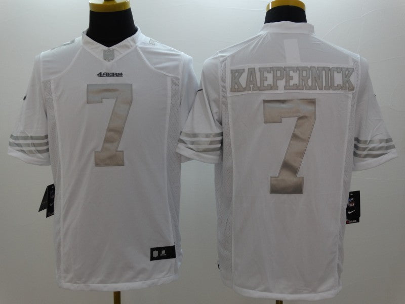 Men's San Francisco 49ers Colin Kaepernick #7 White Authentic Game Jerseys