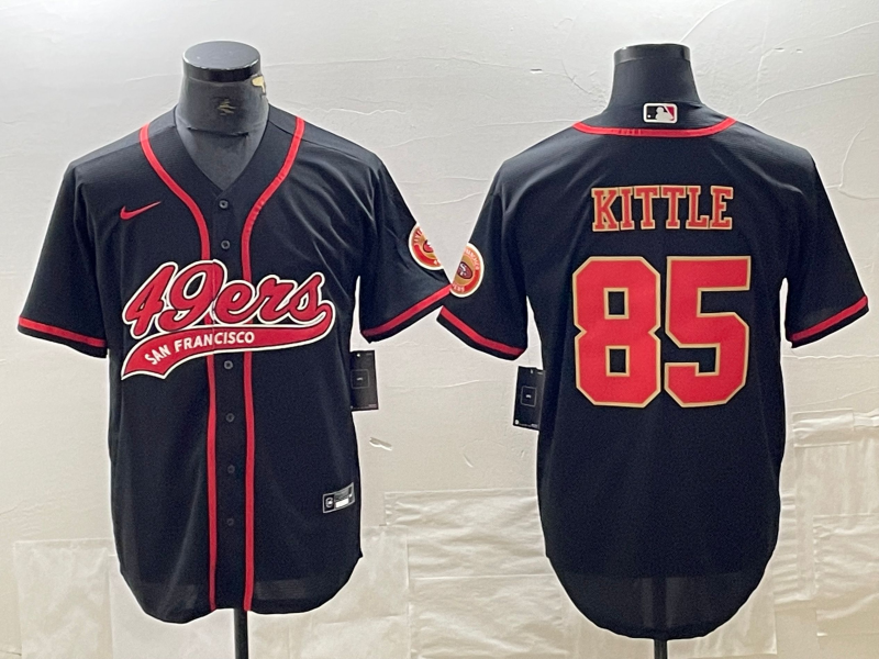 Men's San Francisco 49ers George Kittle #85 Black Fashion Jerseys Joint Edition