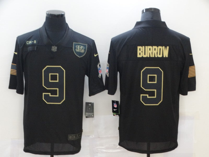 Men's Cincinnati Bengals #9 Joe Burrow Alternate Game Player Jerseys