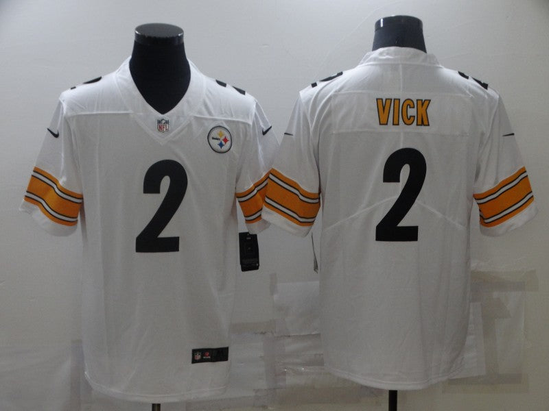 Men's Pittsburgh Steelers Michael Vick #2 White Game Jerseys
