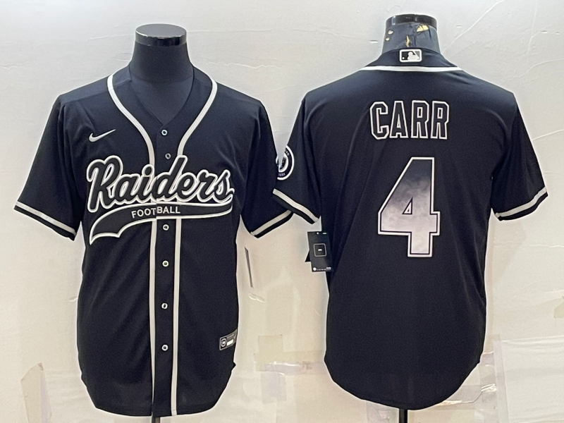 Men's Las Vegas Raiders Derek Carr #4 Black Game Player Jerseys Joint Edition