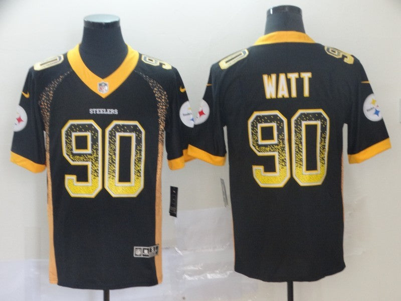 Men's Pittsburgh Steelers T.J. Watt Black Authentic Player Game Jerseys