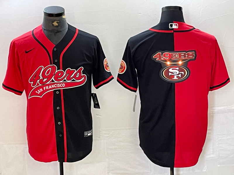 Men's San Francisco 49ers Red/Black Team Jerseys Joint Edition