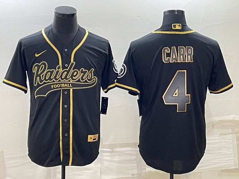 Men's Las Vegas Raiders Derek Carr #4 Black Player Jerseys Joint Edition