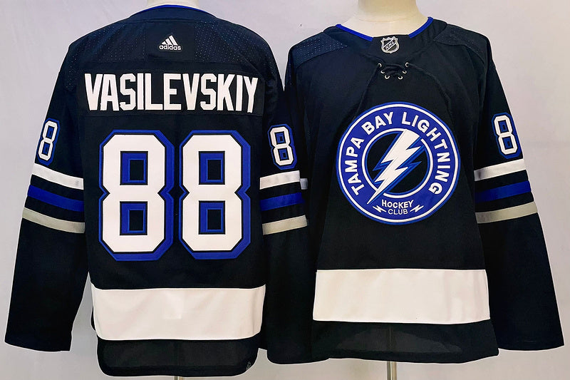 Men's Tampa Bay Lightning Andrei Vasilevskiy #88 Blue Game Jerseys