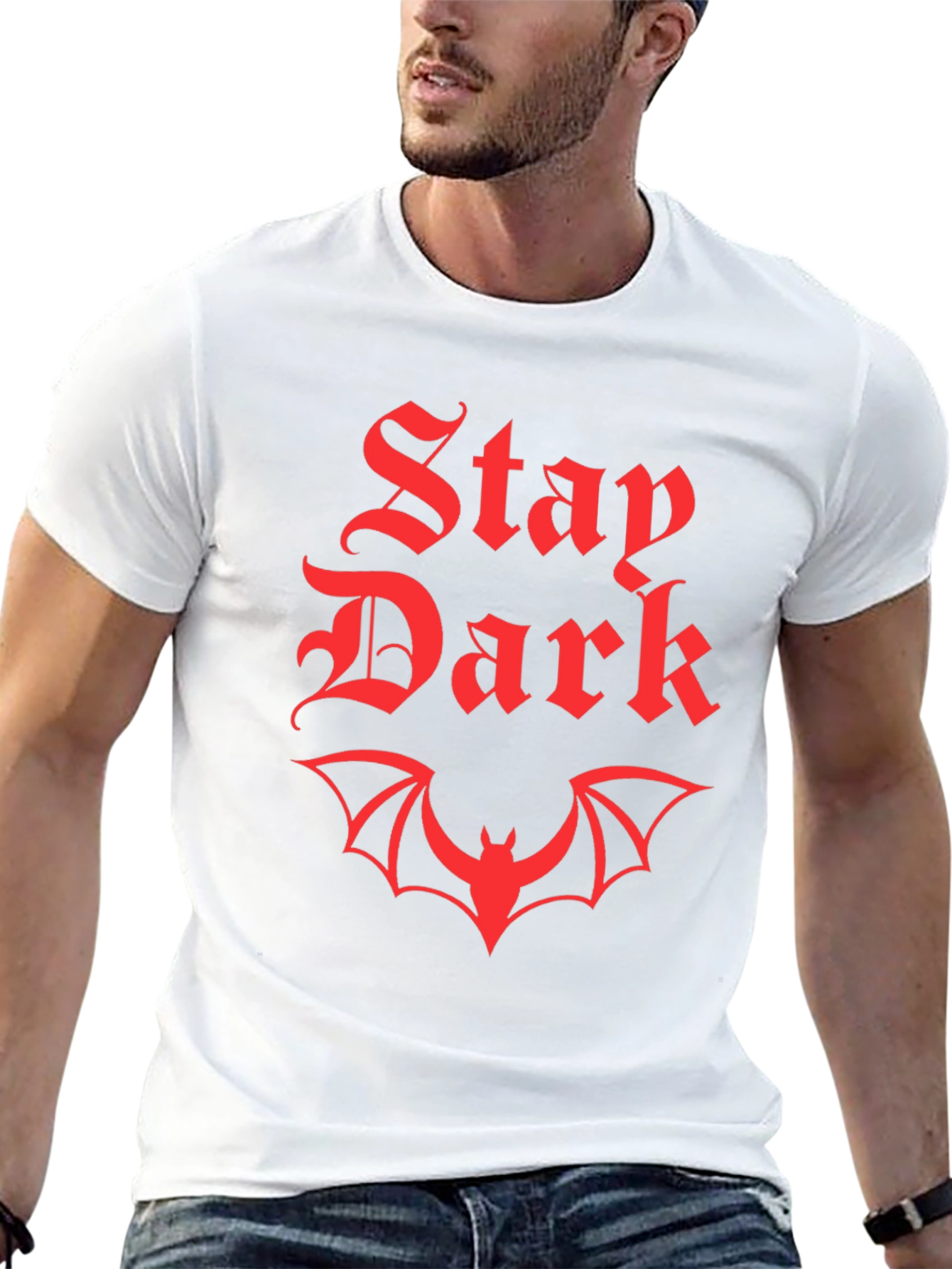 Stay Dark Bat Graphic T-Shirt