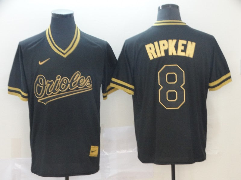 Men's Baltimore Orioles Cal Ripken Jr. #8 Black Authentic Player Jerseys