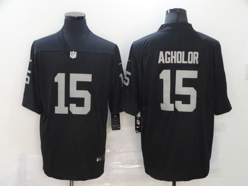 Men's Las Vegas Raiders Nelson Agholor #15 Black Game Jerseys