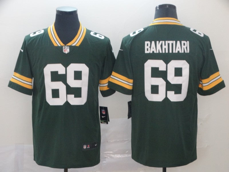 Men's Green Bay Packers David Bakhtiari #69 Green Game Jerseys
