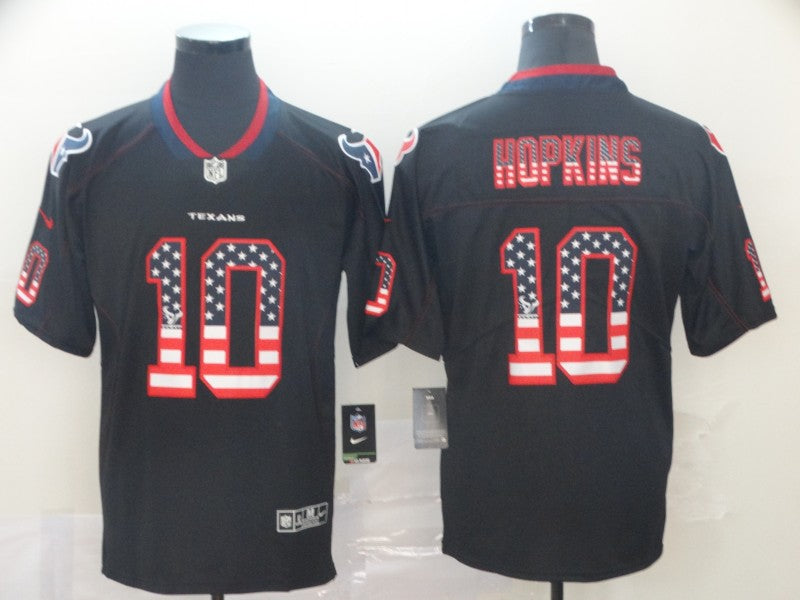 Men's Houston Texans DeAndre Hopkins #10 Black Alternate Game Jerseys