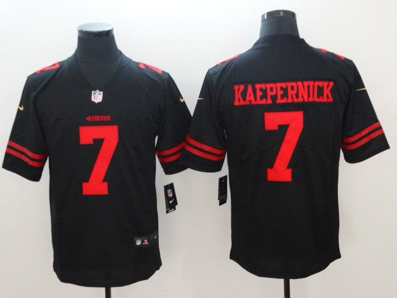 Men's San Francisco 49ers Colin Kaepernick #7 Black Player Game Jerseys