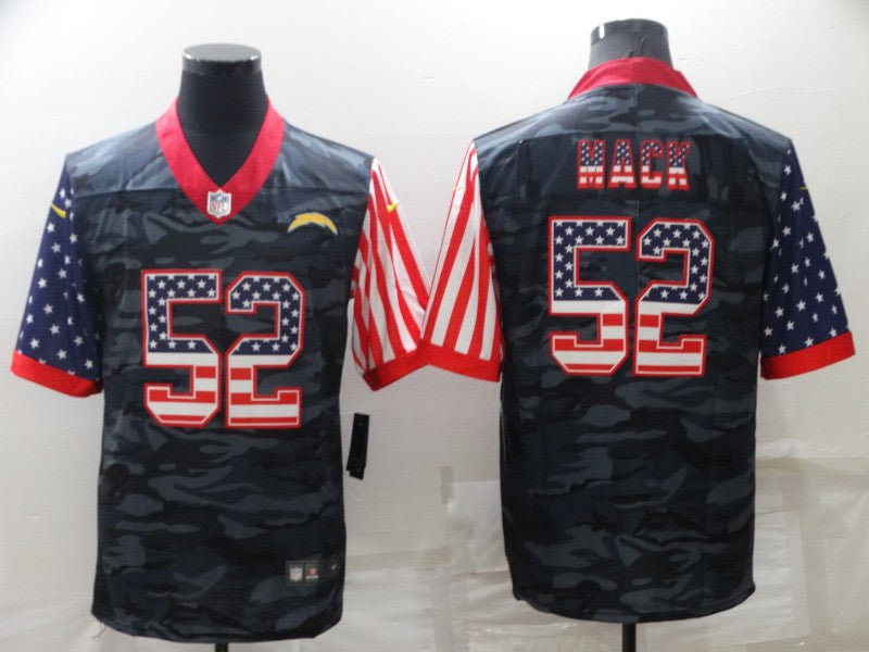 Men's Los Angeles Chargers Khalil Mack #52 Grey Camouflage Player Jerseys