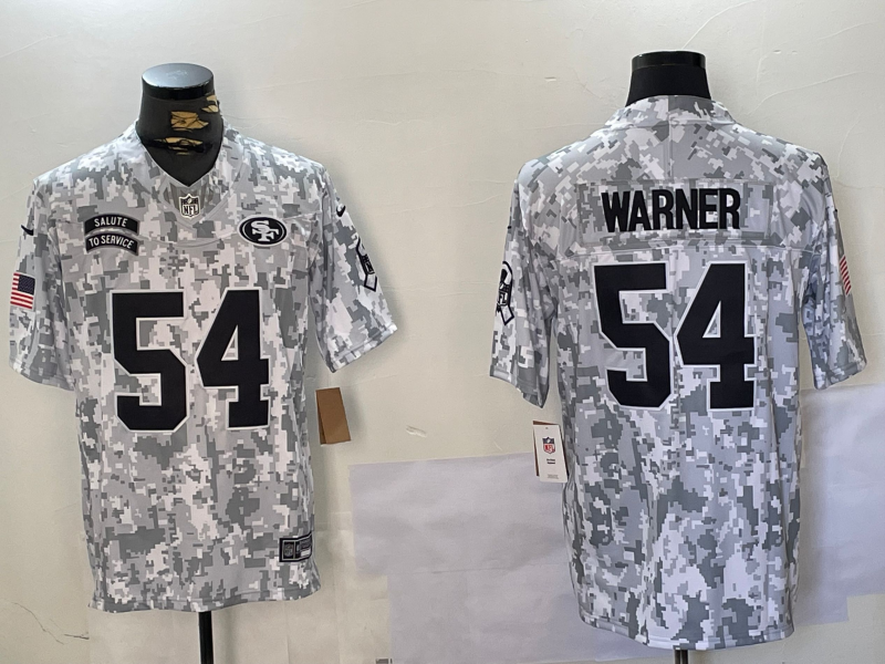 Men's San Francisco 49ers Fred Warner #54 Arctic Camo 2024 Salute to Service Limited Jerseys