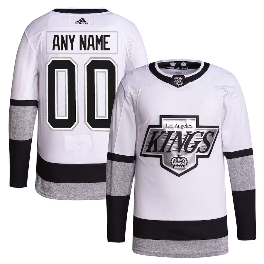Men's Los Angeles Kings White Alternate 2021/22 Primegreen Authentic Custom Jerseys