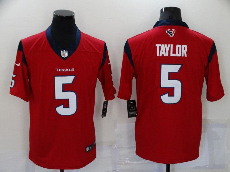 Men's Houston Texans Tyrod Taylor #5 Red Game Jerseys