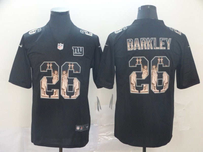 Men's New York Giants #26 Saquon Barkley Black Game Jerseys