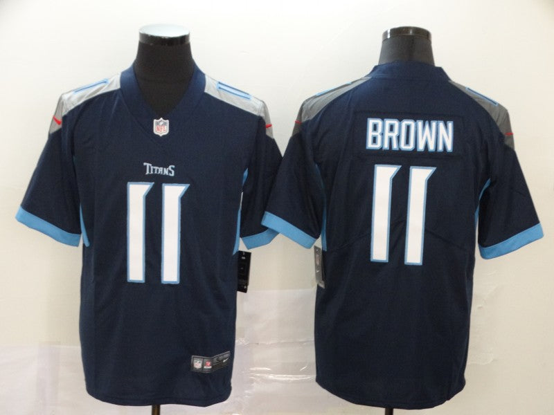 Men's Tennessee Titans A.J. Brown #11 Navy Game Jerseys