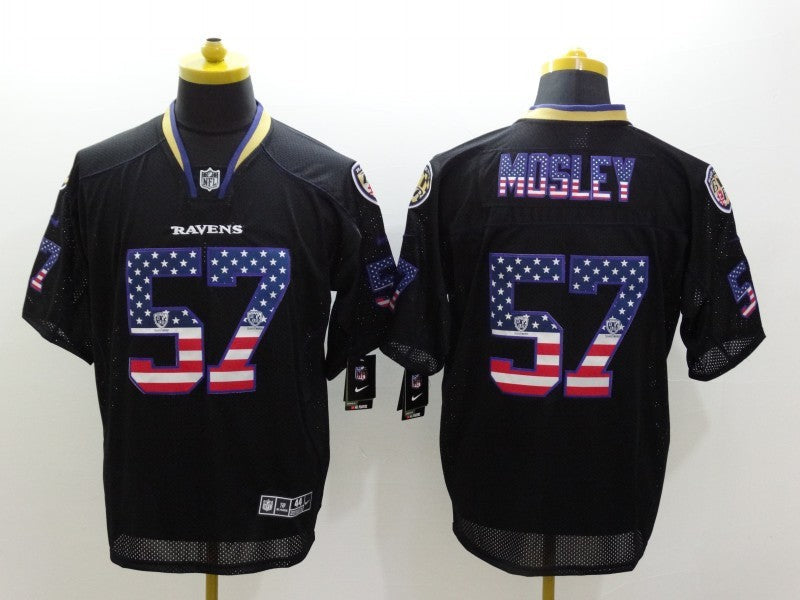 Men's Baltimore Ravens C.J. Mosley #57 Black Game Jerseys
