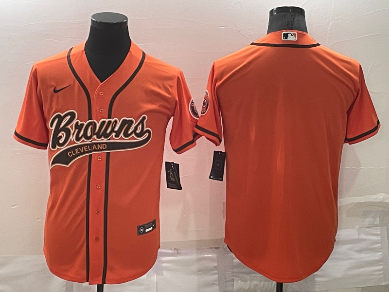 Men's Cleveland Browns Orange Blank Jerseys
